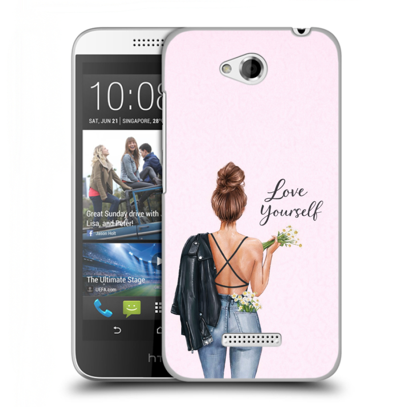 Пластиковый чехол на HTC Desire 616 с принтом женский Пластиковый чехол на HTC Desire 616 с принтом женский