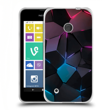 Пластиковый чехол на Nokia Lumia 530 с принтом Геометрия неона