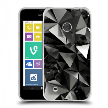 Пластиковый чехол на Nokia Lumia 530 с принтом Черные кристаллы