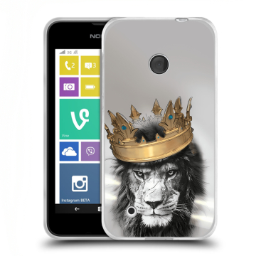 Пластиковый чехол на Nokia Lumia 530 с принтом Лев с короной