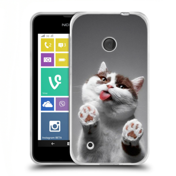 Пластиковый чехол на Nokia Lumia 530 с принтом Коты