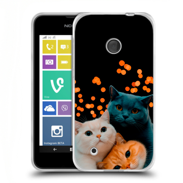 Пластиковый чехол на Nokia Lumia 530 с принтом Кошки