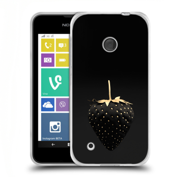 Пластиковый чехол на Nokia Lumia 530 с принтом Черная клубника