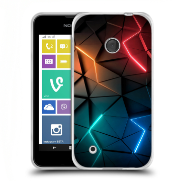 Пластиковый чехол на Nokia Lumia 530 с принтом Абстракция неон