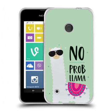 Пластиковый чехол на Nokia Lumia 530 с принтом Лама