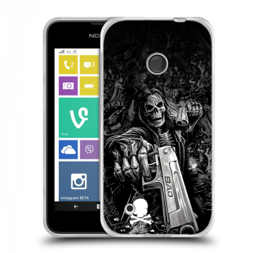 Пластиковый чехол на Nokia Lumia 530 с принтом Скелет