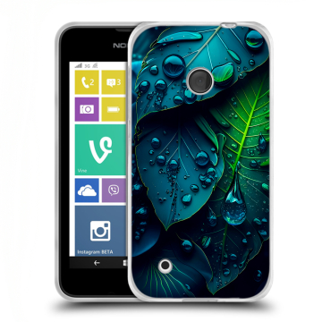 Пластиковый чехол на Nokia Lumia 530 с принтом Листья