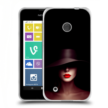 Пластиковый чехол на Nokia Lumia 530 с принтом Девушка в шляпе Пластиковый чехол на Nokia Lumia 530 с принтом Девушка в шляпе