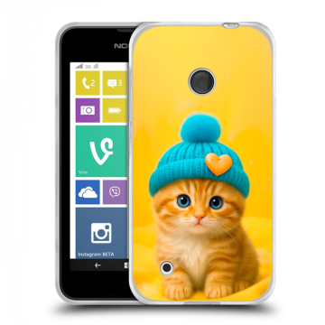 Пластиковый чехол на Nokia Lumia 530 с принтом Котенок в шапке Пластиковый чехол на Nokia Lumia 530 с принтом Котенок в шапке