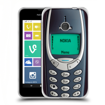 Пластиковый чехол на Nokia Lumia 530 с принтом Старый телефон Пластиковый чехол на Nokia Lumia 530 с принтом Старый телефон
