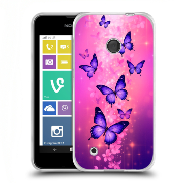 Пластиковый чехол на Nokia Lumia 530 с принтом Бабочки