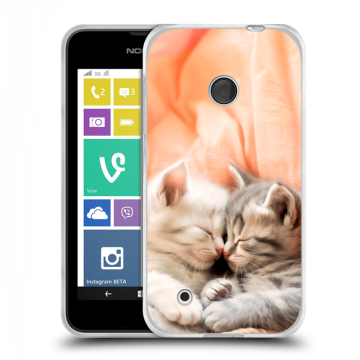Пластиковый чехол на Nokia Lumia 530 с принтом Котята Пластиковый чехол на Nokia Lumia 530 с принтом Котята