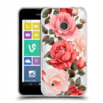 Пластиковый чехол на Nokia Lumia 530 с принтом Розы Пластиковый чехол на Nokia Lumia 530 с принтом Розы
