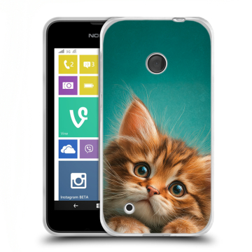 Пластиковый чехол на Nokia Lumia 530 с принтом котенок