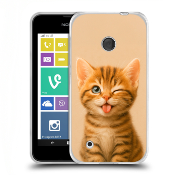 Пластиковый чехол на Nokia Lumia 530 с принтом котенок Пластиковый чехол на Nokia Lumia 530 с принтом котенок