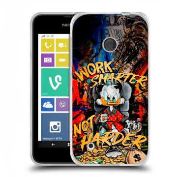 Пластиковый чехол на Nokia Lumia 530 с принтом Дональд Дак Деньги