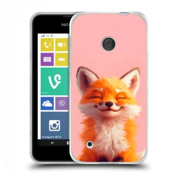 Пластиковый чехол на Nokia Lumia 530 с принтом милая лиса