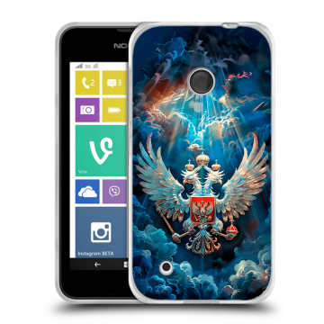 Пластиковый чехол на Nokia Lumia 530 с принтом Герб флаг России Пластиковый чехол на Nokia Lumia 530 с принтом Герб флаг России
