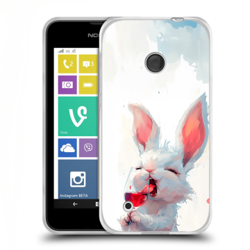 Пластиковый чехол на Nokia Lumia 530 с принтом кролик зайчик Пластиковый чехол на Nokia Lumia 530 с принтом кролик зайчик