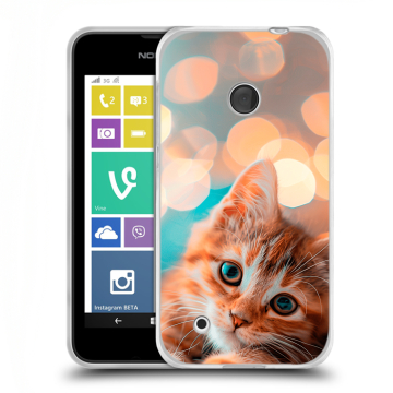 Пластиковый чехол на Nokia Lumia 530 с принтом котик Пластиковый чехол на Nokia Lumia 530 с принтом котик