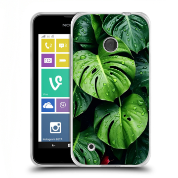 Пластиковый чехол на Nokia Lumia 530 с принтом Листья Пластиковый чехол на Nokia Lumia 530 с принтом Листья