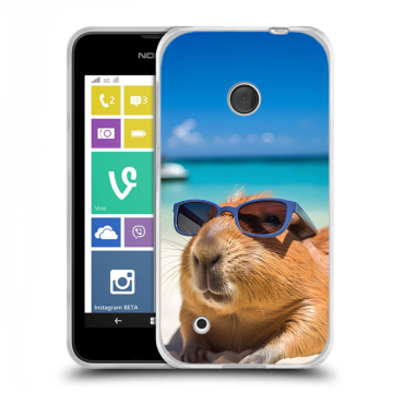 Пластиковый чехол на Nokia Lumia 530 с принтом Капибара
