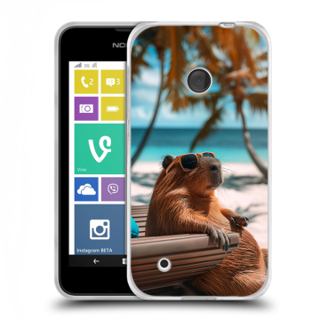 Пластиковый чехол на Nokia Lumia 530 с принтом Капибара
