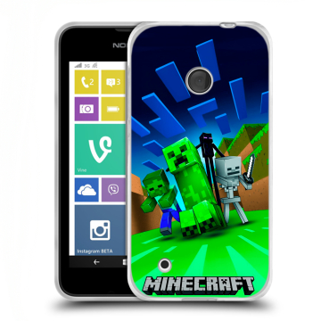 Пластиковый чехол на Nokia Lumia 530 с принтом Майнкрафт Пластиковый чехол на Nokia Lumia 530 с принтом Майнкрафт