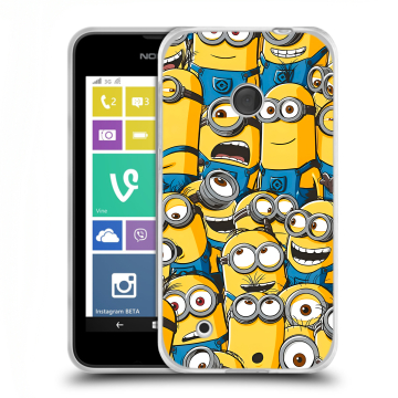 Пластиковый чехол на Nokia Lumia 530 с принтом Миньоны