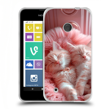 Пластиковый чехол на Nokia Lumia 530 с принтом котята котики Пластиковый чехол на Nokia Lumia 530 с принтом котята котики