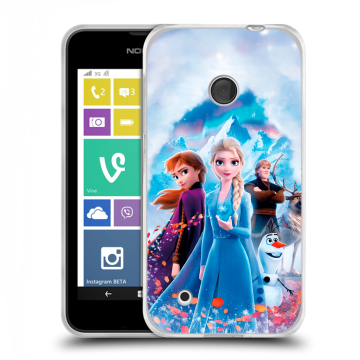 Пластиковый чехол на Nokia Lumia 530 с принтом Холодное сердце Frozen