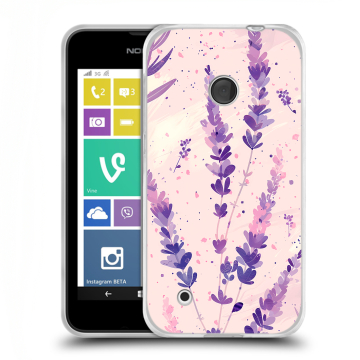 Пластиковый чехол на Nokia Lumia 530 с принтом цветы лаванда