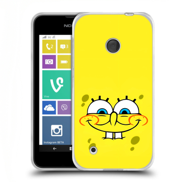 Пластиковый чехол на Nokia Lumia 530 с принтом спанчбоб спанч боб