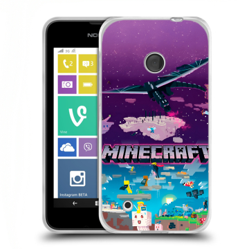 Пластиковый чехол на Nokia Lumia 530 с принтом Майнкрафт Minecraft Пластиковый чехол на Nokia Lumia 530 с принтом Майнкрафт Minecraft