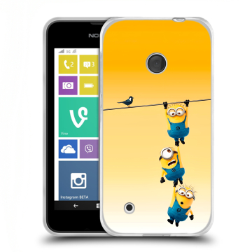 Пластиковый чехол на Nokia Lumia 530 с принтом Миньоны Пластиковый чехол на Nokia Lumia 530 с принтом Миньоны