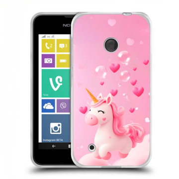 Пластиковый чехол на Nokia Lumia 530 с принтом Единорог