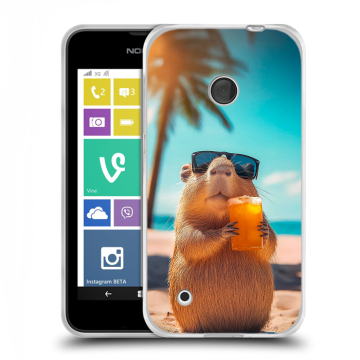Пластиковый чехол на Nokia Lumia 530 с принтом Капибара