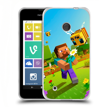 Пластиковый чехол на Nokia Lumia 530 с принтом Майнкрафт Minecraft