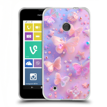 Пластиковый чехол на Nokia Lumia 530 с принтом Бабочки