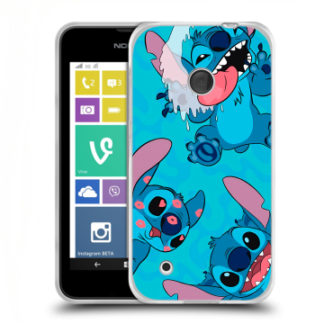 Пластиковый чехол на Nokia Lumia 530 с принтом Лило и Стич