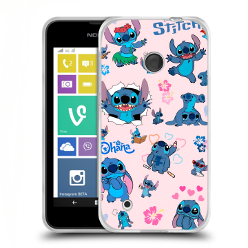 Пластиковый чехол на Nokia Lumia 530 с принтом Лило и Стич