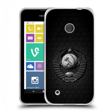 Пластиковый чехол на Nokia Lumia 530 с принтом Герб Флаг СССР
