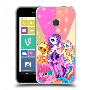 Пластиковый чехол на Nokia Lumia 530 с принтом My little pony Дружба чудо