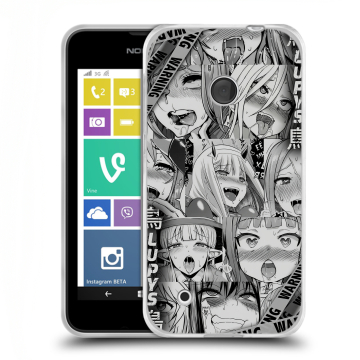 Пластиковый чехол на Nokia Lumia 530 с принтом Ahegao Ахегао Аниме