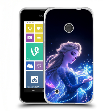 Пластиковый чехол на Nokia Lumia 530 с принтом Холодное сердце Frozen Пластиковый чехол на Nokia Lumia 530 с принтом Холодное сердце Frozen
