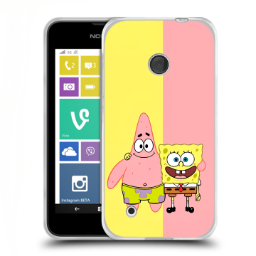 Пластиковый чехол на Nokia Lumia 530 с принтом Спанч боб Спанчбоб