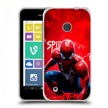 Пластиковый чехол на Nokia Lumia 530 с принтом Spiderman Человек паук Пластиковый чехол на Nokia Lumia 530 с принтом Spiderman Человек паук