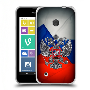 Пластиковый чехол на Nokia Lumia 530 с принтом Флаг России