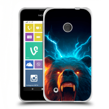 Пластиковый чехол на Nokia Lumia 530 с принтом Медведь