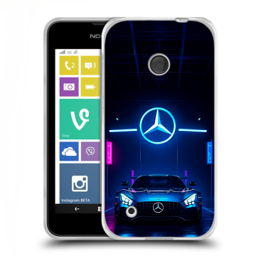 Пластиковый чехол на Nokia Lumia 530 с принтом Mercedes Мерседес